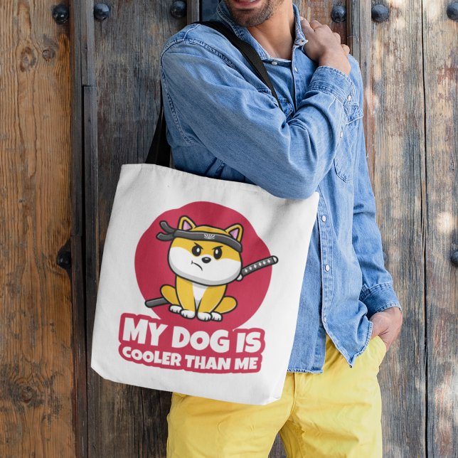 Bolso De Tela Mi perro es más frío que yo, es gracioso Ninja (Subido por el creador)