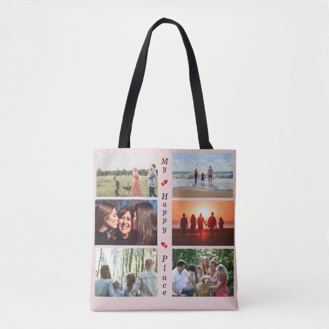 Bolso De Tela Mi Personalizable Happy Place Foto 6 Imagen (Anverso)