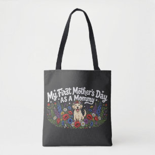 Bolso De Tela Mi primer día de la madre como mamá perruna Retrie
