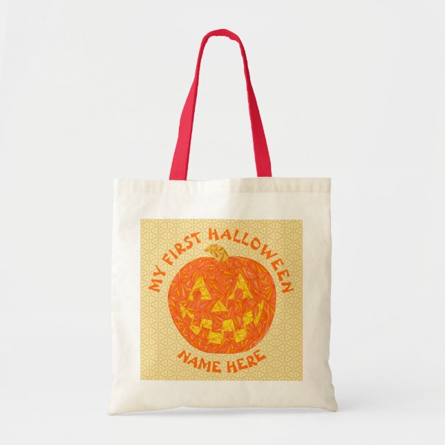 Bolso De Tela Mi primer Halloween Jack O Lantern Pumpkin Fun (Frente)