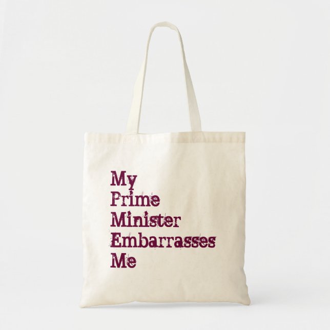 Bolso De Tela Mi primer ministro me desconcierta tote (Frente)