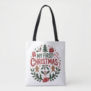Bolso De Tela Mi primera Navidad 1ª Navidad Familiar Bebé a jueg