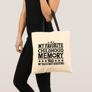 Bolso De Tela Mi recuerdo favorito de la infancia envejeciendo g