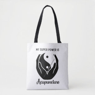 Bolso De Tela Mi superpotencia es el Tote de acupuntura