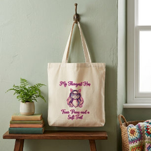 Bolso De Tela Mi terapeuta tiene cuatro patas Amante de los gato