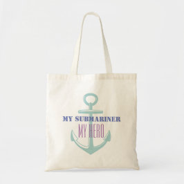 Bolso De Tela Mi tripulante de submarino mi héroe