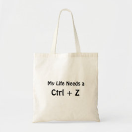 Bolso De Tela Mi vida necesita un Ctrl + Z