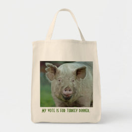 Bolso De Tela Mi voto está para la cena del pavo