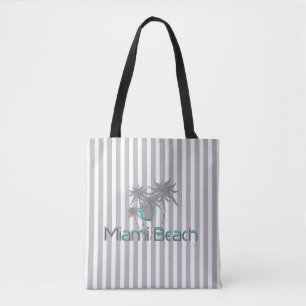 Bolso De Tela Miami Beach, Florida, Tropical, Guay