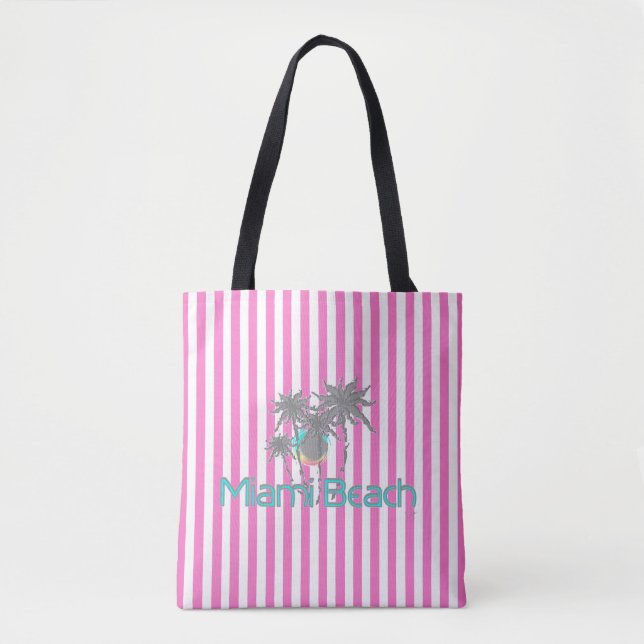 Bolso De Tela Miami Beach, la Florida, tropical, Guay (Anverso)