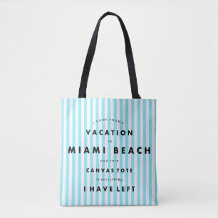 Bolso De Tela Miami Beach, la Florida, vacaciones, cita