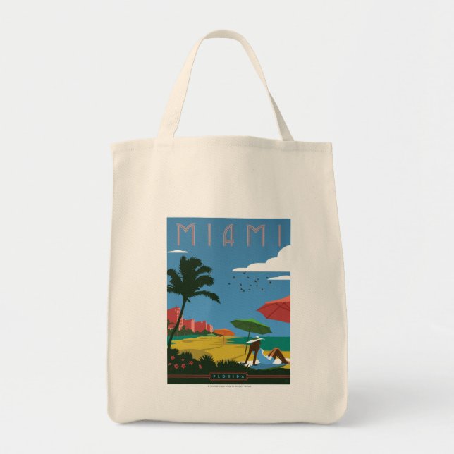 Bolso De Tela Miami, FL (Frente)