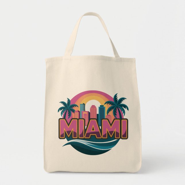 Bolso De Tela Miami Florida Estados Unidos (Frente)