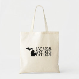 Bolso De Tela Michigan Live Local. Compra Local. Come Local.Bols