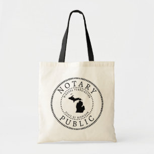 Bolso De Tela Michigan Notario público personalizado