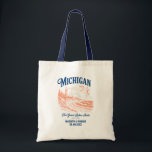 Bolso De Tela Michigan Wedding Welcome Bag, State Love<br><div class="desc">Welcome your guests to Michigan with a custom wedding tote designed for your special weekend. Personalize it with your names, wedding date, or location to create a simple keepsake that sets the tone for your celebration. This tote is a great way to hold welcome items like snacks, water, maps, and...</div>