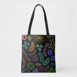 Bolso De Tela Microbios