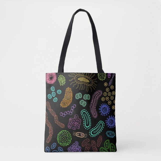 Bolso De Tela Microbios (Anverso)