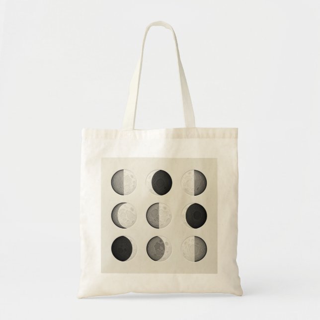 Bolso De Tela Mid-Century Modern Moon Phases Poster | Bauhaus  (Frente)