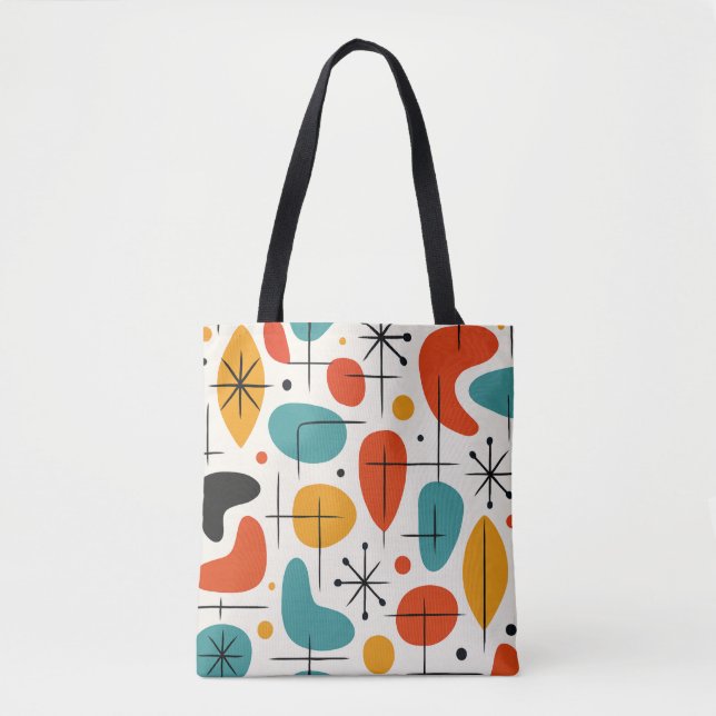 Bolso De Tela Mid Century Modern Starburst Pattern (Anverso)