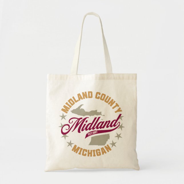 Bolso De Tela Midland, Michigan (Frente)