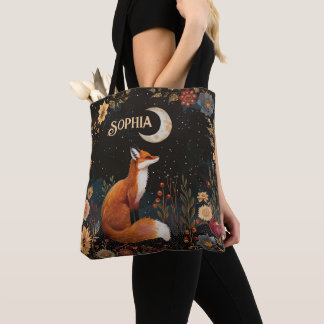 Bolso De Tela Midnight Bloom Fox Bosque