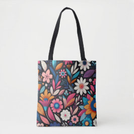 Bolso De Tela MIdnight Garden Shoulder Tote y Crossbody