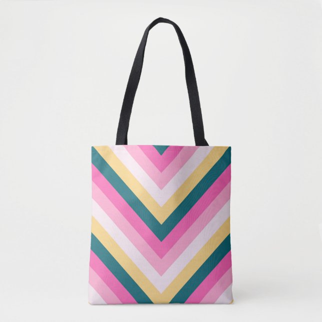 Bolso De Tela Miel cálida Chevron (Anverso)