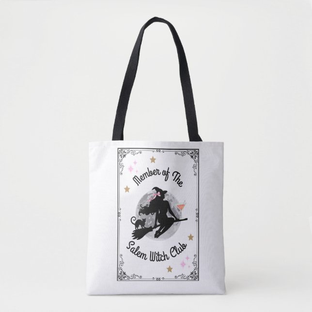 Bolso De Tela Miembro del Tote Salem Witch Club (Anverso)