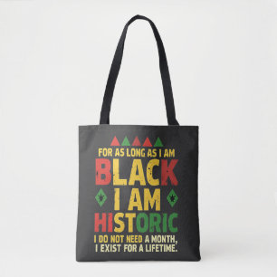 Bolso De Tela Mientras sea negro, soy histórico