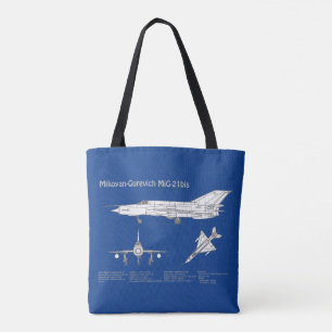 Bolso De Tela MiG-21 bis - Planes de diseño aéreo ABD