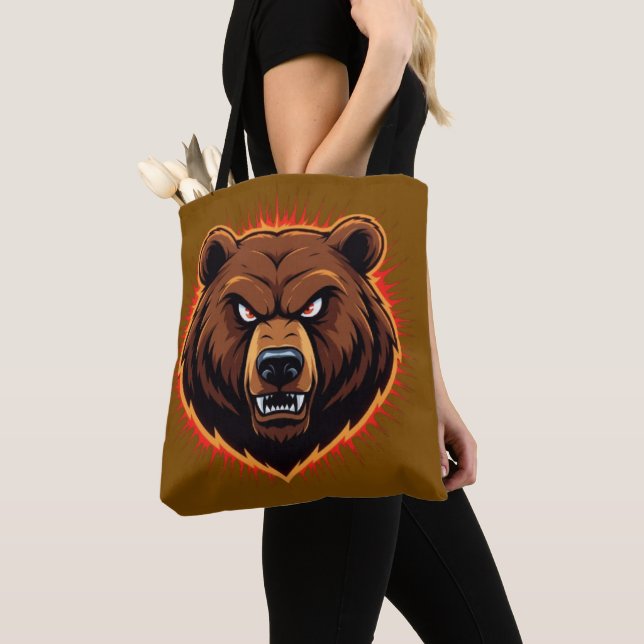 Bolso De Tela Mighty Bear – Raw Strength of Nature (Detalle)