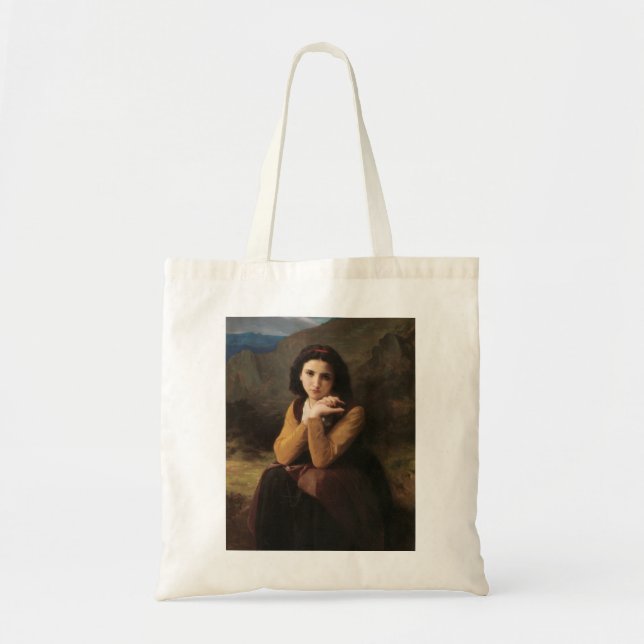 Bolso De Tela Mignon (Chica joven dulce francés) (de Bouguereau) (Frente)