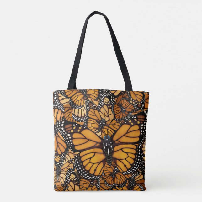 Bolso De Tela Migración de la mariposa de monarca (Reverso)
