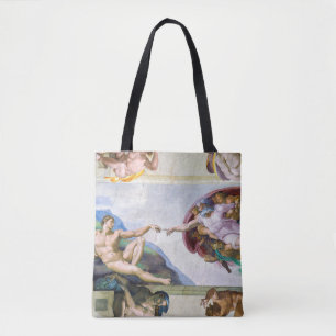 Bolso De Tela Miguel Ángel - Creación de Adán, Capilla Sixtina