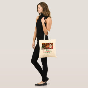 Bolso De Tela Mikitiez clásicas whitechristmas luz jollyholly