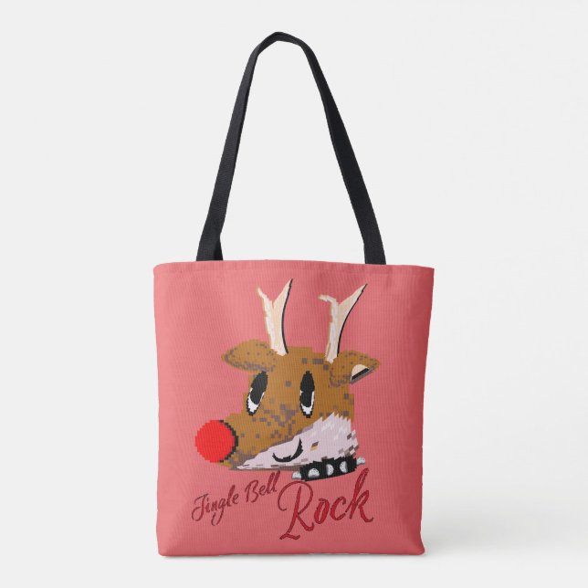 Bolso De Tela Mikitiez jinglebellrock punk gothmas reindeer (Reverso)