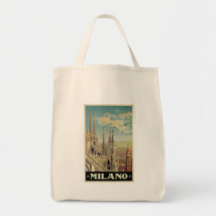 Bolso De Tela Milán Milán Italia Viaje Vintage Tote Bag
