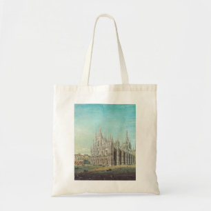 Bolso De Tela Milán Piazza del Duomo años 1850 por Carlo Bossoli