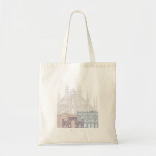 BOLSO DE TELA MILAN SKYLINE POSTER PASTEL