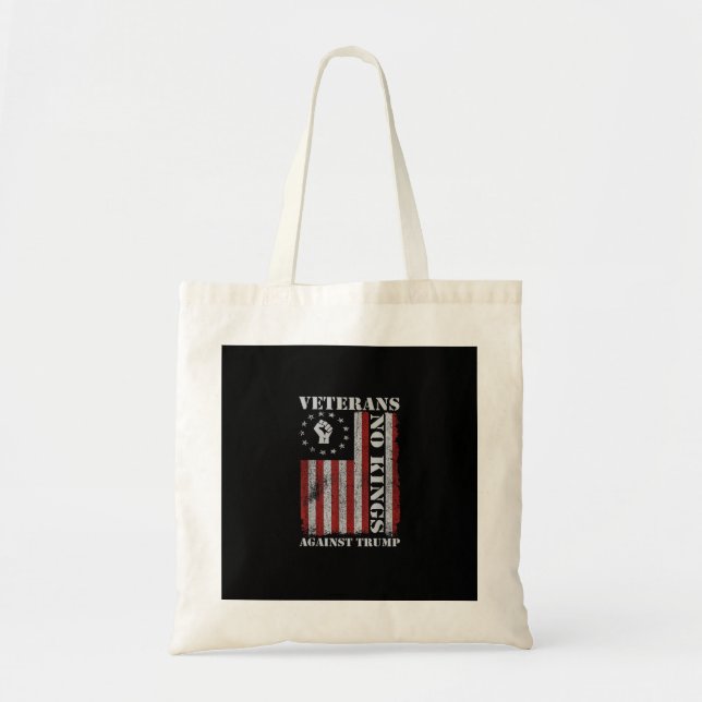 Bolso De Tela Military Veterans Protest USA Flag No Kings Americ (Frente)