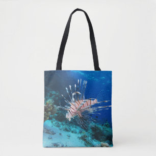 Bolso De Tela Millas de Lionfish o Pterois, peces de arrecifes o