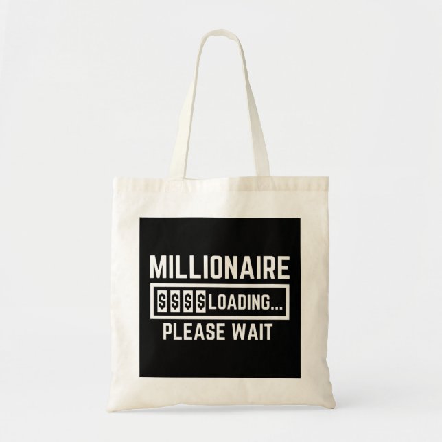 Bolso De Tela Millionaire Cargando Por Favor Espere (Frente)