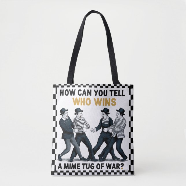 Bolso De Tela Mime Tug de la guerra (Anverso)