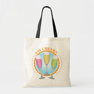 Bolso De Tela Mimosa Colorful Champagne Glasses Tote Bag