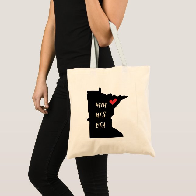 Bolso De Tela Min-Nes-Ota Minnesota Heart Tote Bag (Anverso (producto))