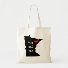 Bolso De Tela Min-Nes-Ota Minnesota Heart Tote Bag