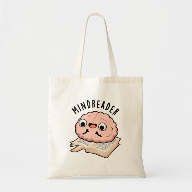 Bolso De Tela Mind Reader Funny Brain Pun (Frente)