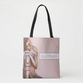 Bolso De Tela Mindfulness curativo pacífico de color de malva