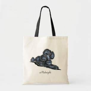 Bolso De Tela Mini bonito negro de la endecha del caniche